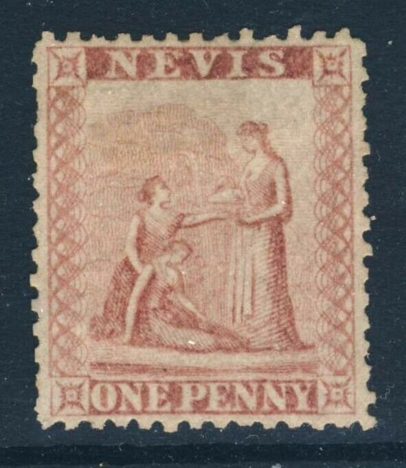 NEVIS Queen Victoria 1862 One Penny Dull Lake SG 1 MNG 