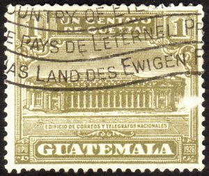 1927, Guatemala, 1c, Used, Sc RA2