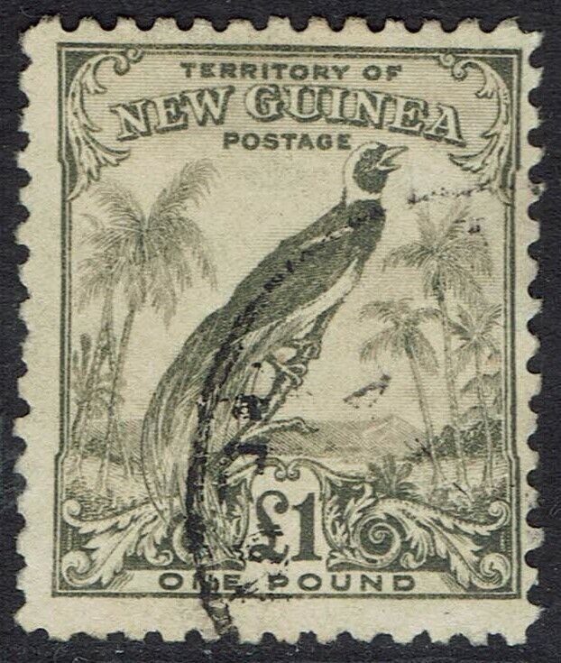 NEW GUINEA 1932 UNDATED BIRD £1 USED