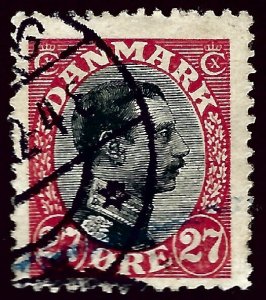 Denmark SC#110 Used F-VF sm hr SCV$65.00...Beautiful Denmark!