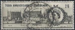 Great Britain 423 (used) 2sh6p 700th anniv. of Parliament (1965)