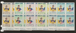 ECUADOR Sc 691-93,C409-11 NH IMPERF BLOCKS OF 4 of 1962 - MEETING WITH USA