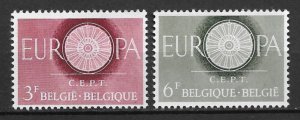 1960 Belgium Sc553-4 Europa complete set of 2 MNH