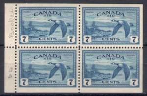 1946-47 Canada - Stanley Gibbons n. 407a - MNH Booklet Four Block**