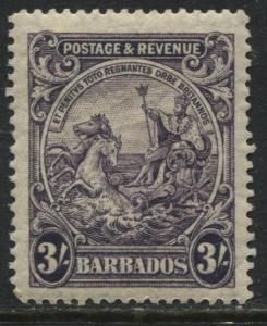 Barbados 1925 KGV 3/ dark violet mint o.g.