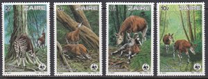 Zaire, Fauna, WWF, Animals MNH / 1984