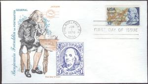 #1690 Benjamin Franklin Overseas Mailer FDC
