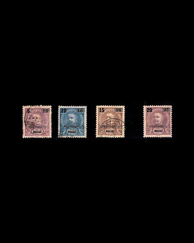 VINTAGE:MACAU-PORTUGAL1899 USD/UNU LOT SCOTT# 104-07 $39.75 LOT1899X201