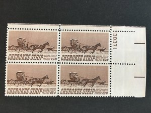 Scott # 1360 Cherokee Strip, MNH Plate Block of 4