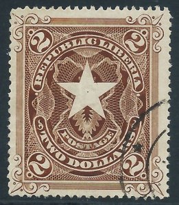 Liberia, Sc #48, $2 Used
