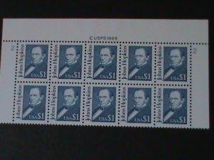 ​UNITED STATES-1989-SC#2194-JOHN HOPKINS-IMPRINT PLATE BLOCK OF10 MNH-VF