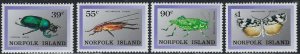 Norfolk Is 448-51 MNH 1989 Insects (102)(ha1434)