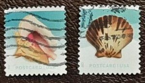 US Scott # 5163-5164; two used (34c) Shells from 2017; VF centering; off paper