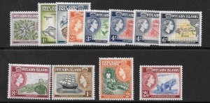 PITCAIRN ISLANDS SG18/28 1957 DEFINITIVE SET MNH