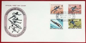 ZAYIX - 1979 Solomon Islands FDC - South Pacific Games - Track Diving Soccer