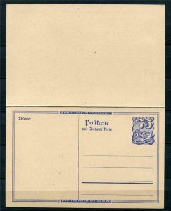 Germany 1922 Postal Stationary Cards Unused with Answer card 6060