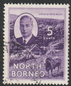 North Borneo Scott 248 - SG360, 1950 George VI 5c used