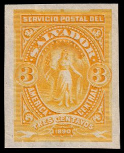 ✔️ EL SALVADOR 1890 - VICTORY IMPERFORATED - Sc. 40 Mi. 29 MNGAI [005]