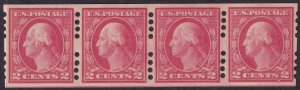 #409 Mint NH, VF, Strip of 4, Farwell group, 4 over 4 (CV $2.4 - ID45453) - J...