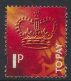GB  SC# J104 Used 1p 1994 Postage Due no postal cancel no gum  - see details