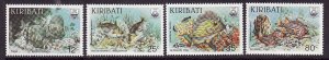 Kiribati-Sc#452-5-unused NH set-Reef Fish-1985-