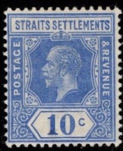 1918 Straits Settlements Scott #- 159 10 Cents King George V Unused Light Hinge