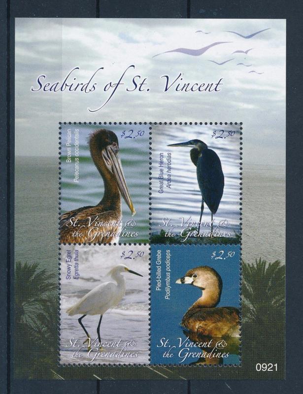 [33077] St. Vincent & Grenadines 2009 Birds Vögel Oiseaux Ucelli   MNH Sheet