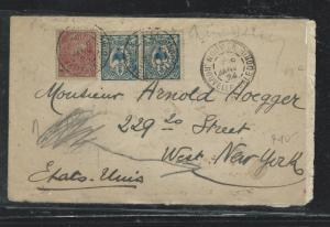 NEW CALEDONIA  (PP2709B) 19224 5CX2+40C ON COVER TO USA