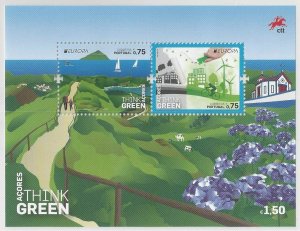 AZORES 2016 Think Green Nature Sports YT#F604 Mi#BL61 Mf#BL552 Portugal