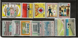 CENTRAL AFRICAN REPUBLIC Sc 157-68 NH issue of 1974 - DIFFERENT SETS  