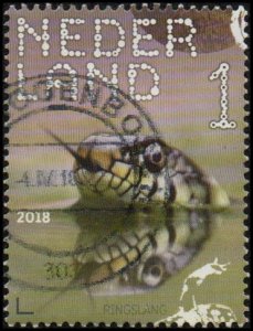 Netherlands 1558h - Used - (83c) Grass Snake (2018) (cv $2.15)