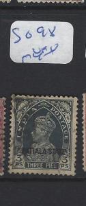 INDIA  PATIALA    (P2807B)   KGVI  3P  SG 98   VFU 