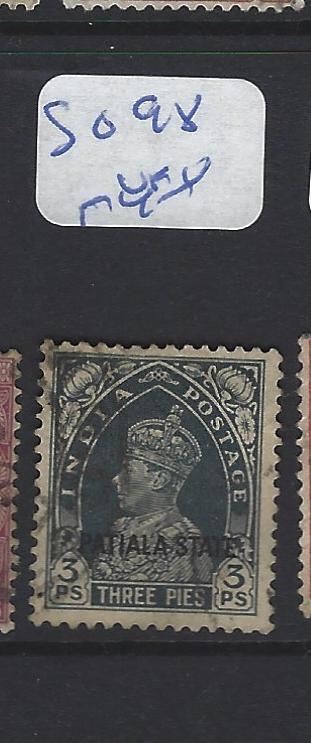 INDIA  PATIALA    (P2807B)   KGVI  3P  SG 98   VFU