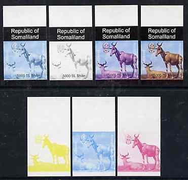 Somaliland 1997 Hartbeest 5,000 SL (from Animal def set) ...