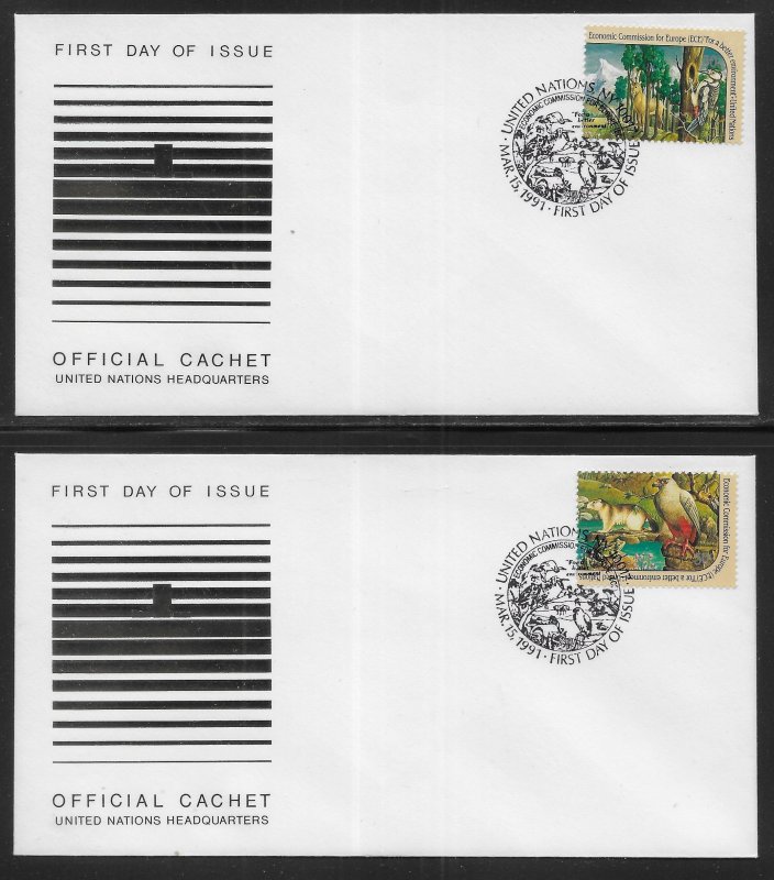 * United Nations NY 584-587 ECE Headquarters Cachet FDC First Day Cover