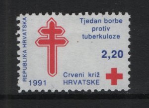 Croatia   #RA24  MNH  1991  postal tax Red Cross and tuberculosis
