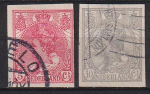 Netherlands 1923 Queen  Wilhelmina Sc.111 /2 Imperf. Used