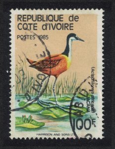 Ivory Coast African Jacana Bird 100f 1985 Canc SG#834b MI#B848