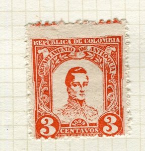 COLOMBIA; ANTIOQUIA 1899 classic Mint hinged Portrait 3c. value