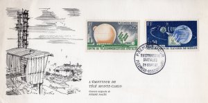 FRANCE 1962 Sc#1047/1048 SPACE-TELSTAR-TELEVISION Set (2) SPECIAL FDC LIMITED