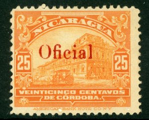 Nicaragua 1925 Official 25¢ Orange Scott O281 Mint W979