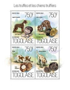 2013 TOGO MNH. MUSHROOMS AND DOGS  |  Michel Code: 5431-5434