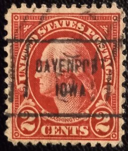 US Scott #634 Used VF Precancel Davenport.Iowa