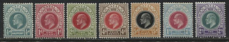 Natal KEVII 1904 1/2d to 2/ mint o.g.