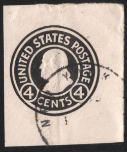 SC#U440 4¢ Franklin Cut Square (1916) Used