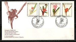 Brazil, Scott cat. 2374-2377. Floral Paintings issue. First day cover. ^
