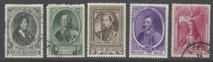 Belgium Scott B293-297 used