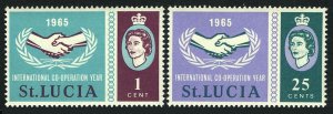 St Lucia 199-200,MNH.Michel 188-189. Cooperation Year ICY-1965.