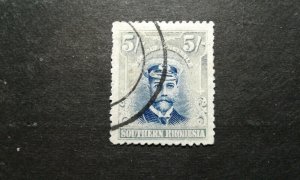 Southern Rhodesia #14 used short perfs e205 9147