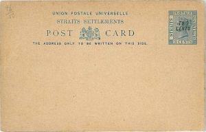 LIONS - POSTAL STATIONERY: STRAITS SETTLEMENTS